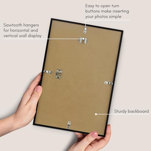 Americanflat 10x15 Picture Frame - Slim Molding - Black - Image 5