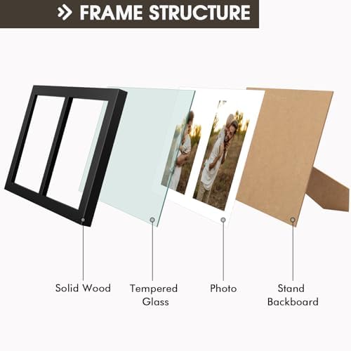 Golden State Art, 6x8 Double Picture Frame, Display Two 6x8 Photos (Black) - Image 2