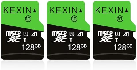 KEXIN 128GB Micro SD Card 3 Pack - Full HD High Speed microSDXC+ SD Adapter UHS-I C10 U1 TF Card for Tablet Action Camera Dash Cam Drone Game Console, 128 G 3 Pack by Home