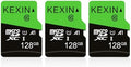 KEXIN 128GB Micro SD Card 3 Pack - Full HD High Speed microSDXC+ SD Adapter UHS-I C10 U1 TF Card for Tablet Action Camera Dash Cam Drone Game Console, 128 G 3 Pack by Home