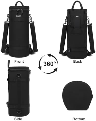 Large Camera Lens Case Bag,Barrel Shaped Shockproof Protective Padded Long Telephoto Lens Backpack Pouch Fits for SONY A7 FE200-600mm F5,6-6.3GOSS/Canon 70-200F2.8 - Image 6