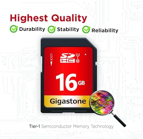 GIGASTONE 16GB SD Card 50-Pack UHS-I U1 Class 10 SDHC Memory Card High Speed up to 80MB/s Full HD Video Compatible with Digital Camera, SPYPOINT TACTACAM WOSPORTS Trail Camera, with 50 Mini Cases - Image 7