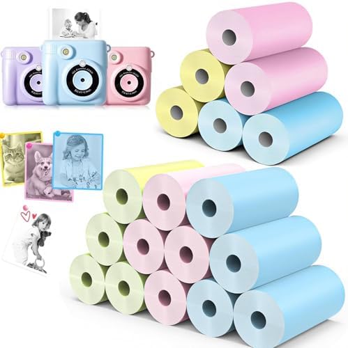 18 Rolls Kids Camera Paper Roll Refill Compatible with Most Instant Print Cameras for Kids BPA Free （2.24"x0.98" ） by Unknown
