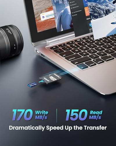 DIGIERA 512GB LT100 microSDXC UHS-I Memory Card with Adapter - up to 170MB/s, C10, U3, V30, 4K, A2, Micro SD Card for Smartphones, Tablets, Cameras, Gaming Consoles, and Drones (1 Pack) - Image 2