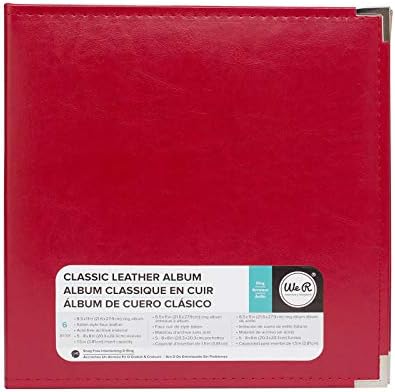 We R Memory Keepers D-Ring 8.5x11 Photo Album Red, Protect Memories and Photos, Soft, Acid-Free Faux Leather, Classy Decorative Spine Label, Snag-Free Rings, Includes 5 Page Protectors by WeRMemoryKeepers
