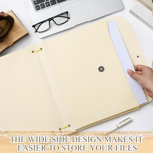 Marspark Important Document Organizer with Elastic Closure,Yellow - Image 4