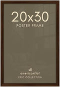 Americanflat 20x30 Poster Frame - Walnut Engineered Wood with Polished Plexiglass - Wide Picture Frame for Vertical or Horizontal Wall Display - Epic Collection - Walnut by Americanflat
