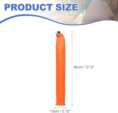 31.5 x 5 Inch Tripod Monopod Case Bag, Oxford Cloth Foldable Tripod Carrying Case Bag with Drawstring, Fits Speaker/Light Stand/Studio/Outdoor/Travel/Camping, Orange - Image 2