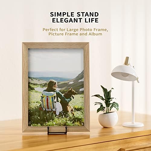 IPAME 3 Pack 8 Inch Large Plate Stands for Display - Metal Square Wire Plate Holder Display Stand + Picture Stand for Book, Platter, Plaque, Photo Easel - Image 7