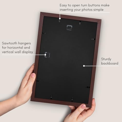 Americanflat 12x18 Poster Frame - Matted to 11x17 - Mahogany - Image 5