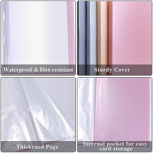 Tuhangcc Binder with Plastic Sleeves 8.5x11 20-Pocket - Heavy Duty Art Portfolio Folder with Clear Sheet Protectors,Displays 40Pages, Presentation Book for Artwork, Document Organizer(Silver) - Image 3