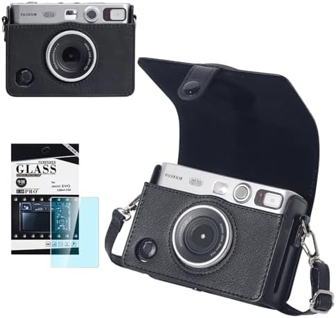 CAIYOULE Camera Case for Fujifilm Instax Mini EVO Instant Camera, Black by CAIYOULE