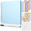 GOTIDEAL 8 x 8 Inch Scrapbook Album with Metallic Markers, Blue, 40 Pages by GOTIDEAL