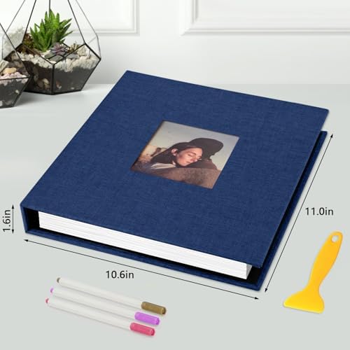 Zesthouse Photo Album Self Adhesive with Picture Display Window, 3-Ring Scrapbook Albums 60 Pages Holds 8x10 5x7 4x6 Photos, DIY Photo Book Ideal Gift for Family Wedding Baby - Image 2