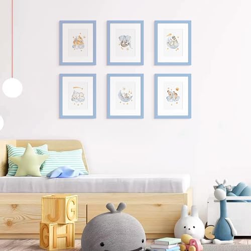 upsimples 8x10 Picture Frames, Gallery Wall Frames Set of 5, Blue - Image 2