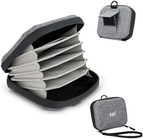 Durable Hard Shell Lens Filter Case Up to 95mm, 4 Lens Filter Holder Bag by JJC