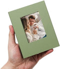 Small 4x6 Photo Album 100 Pockets Linen Cover Light Green by Remowith