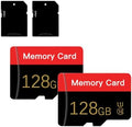 2 Pack Micro Memory Card 128 GB with Adapter, C10/UHS-I/A1, TransFlash Card, TF Card for Camera, Smartphone, Tablet, Drone (Red 128GB*2-S) by Unknown
