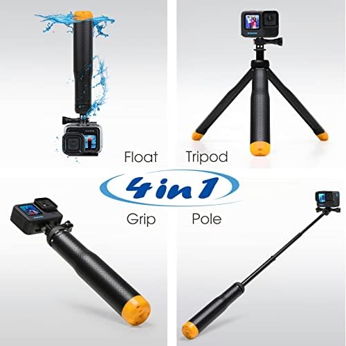SOONSUN 4-in-1 Floating Tripod Selfie Stick for GoPro Hero 13 12 11 10 9 8 - Image 2