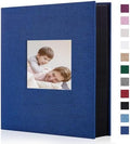 Artmag Fabric Photo Album 4x6 400 Large Capacity for Family Wedding Anniversary Linen Album Holds 400 Vertical Photos (400 Pockets, Blue) by Artmag