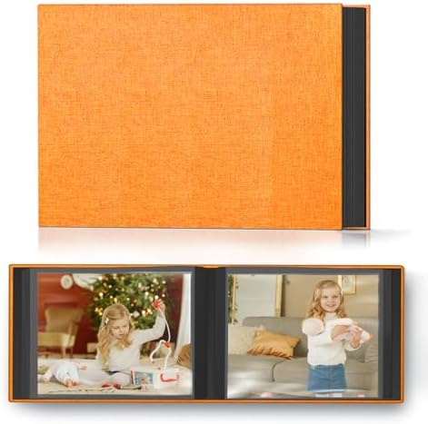 Popotop Photo Album 4x6 48 Pockets for Wedding Gifts,Linen Hardcover Picture Albums for Family Anniversary Baby Vacation Pictures by Popotop