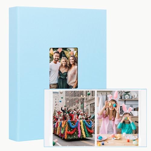 Aevdor 8.5x11 Photo Album, Holds 72 Photos, Linen Cover, Blue by Aevdor
