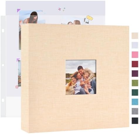 Mublalbum 10x10 Inch 3 Ring DIY Scrapbook Photo Album 40 Pages, Beige by Mublalbum
