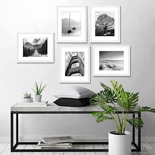 Americanflat 16x20 Poster Frame 5-Pack - Matted to 11x14 - White - Image 5