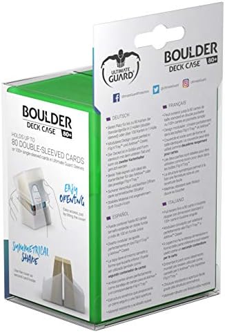 Ultimate Guard Boulder 80+ Classic, Deck Case for 80 Double-Sleeved TCG Cards, Emerald, Secure & Durable Storage for Trading Card Games, Soft-Touch Finish - Image 2