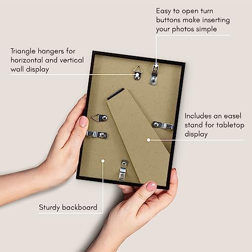 Americanflat 5x7 Picture Frame - Slim Molding - Black - Image 4