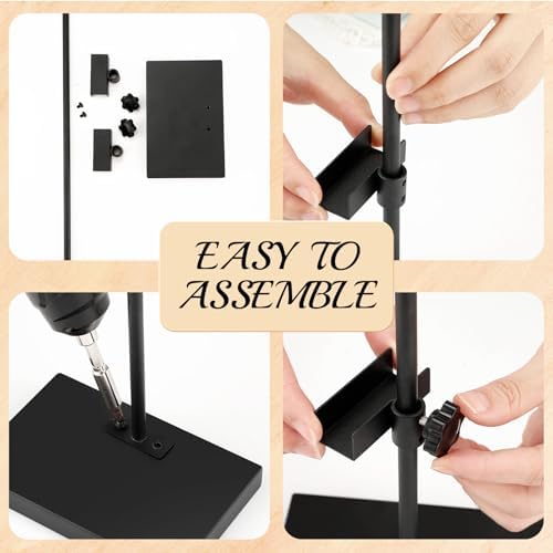 24'' Adjustable Tabletop Easel Stand for Picture Frames Display, Black - Image 3