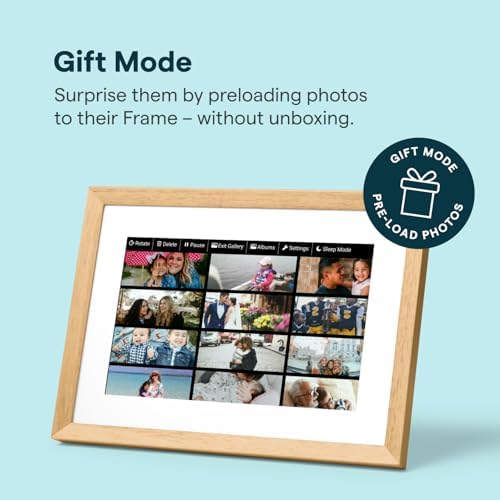 Skylight Digital Picture Frame 2 – 10" Full HD Touchscreen, Birch Brown - Image 3