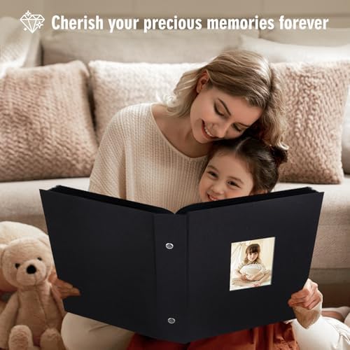 Artmag Fabric Photo Album 4x6 400 Large Capacity for Family Wedding Anniversary Linen Album Holds 400 Vertical Photos (400 Pockets, Black) - Image 5