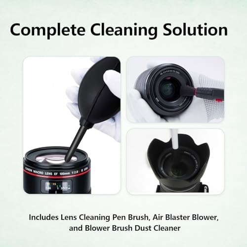 3Pcs Camera Lens Cleaning Kit Including Camera Cleaning Pen Brush Air Blaster Blower and Lens Brush Blower Brush Dust Cleaner for SLR Camera Telescope Magnifying Glass Photography - Image 5