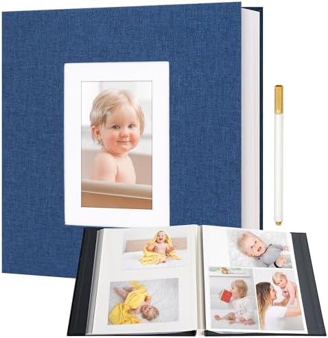 Vienrose Self Adhesive Photo Album 60 Pages for Wedding, Baby Growth, Blue by Vienrose