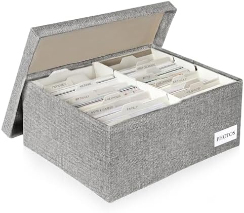 Photo Storage Box 4x6, Decorative Photo Boxes storage With Lids by Himake