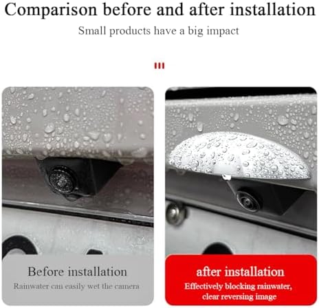 muekzru Universal Car reversing Camera rain Cover, car Thick Camera Protection Sticker, Silicone rain Sticker, Non-Destructive Adhesion (White) - Image 2