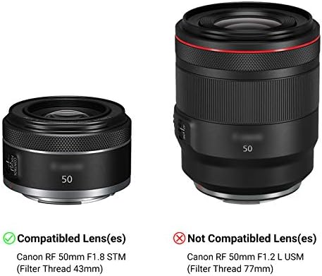 Tulip Flower Lens Hood for Canon RF 50mm f/1.8 STM on EOS R6 R5 RP R Camera, Reversible Lens Shade Replace Canon ES-65B Lens Hood, Compatible with 43mm Filters and 43mm Lens Cap - Image 2