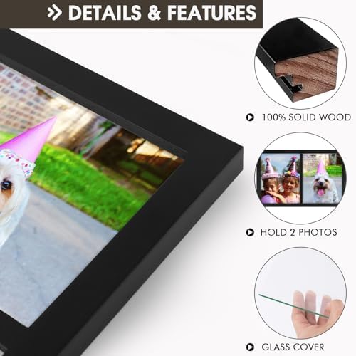Golden State Art, 8x10 Double Picture Frame, Display Two 8x10 Photos(Black) - Image 3