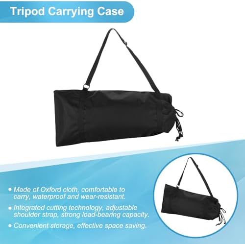 PATIKIL Tripod Carrying Case, Nylon Padded Tripod Bag with Handles for Light Stands Tripod Photography Accessories, Black 65cm - Image 4