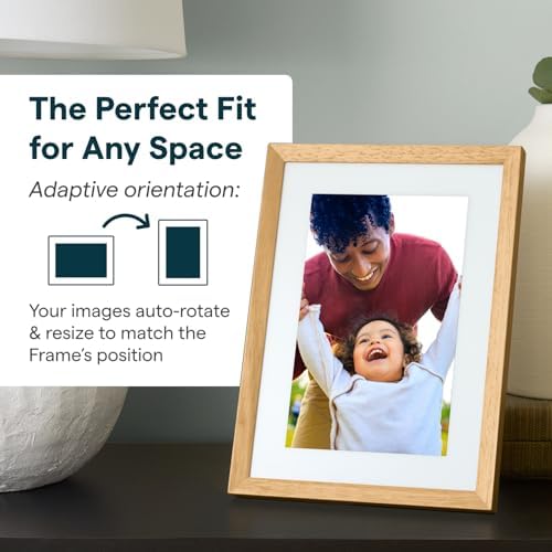 Skylight Digital Picture Frame 2 – 10" Full HD Touchscreen, Birch Brown - Image 6