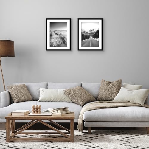 Americanflat 13x17 Picture Frame 2-Pack - Matted to 10x14 - Black - Image 5