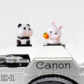 SLR Camera Hot Shoe Boot Cover Cap,Dustproof Hot Shoe Protector,Compatible with Sony Fuji Canon Nikon Pentax Leica (2pcs Panda Bunny) by ZOSTLAND