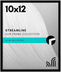 Americanflat 10x12 Picture Frame - Slim Molding - Black by Americanflat