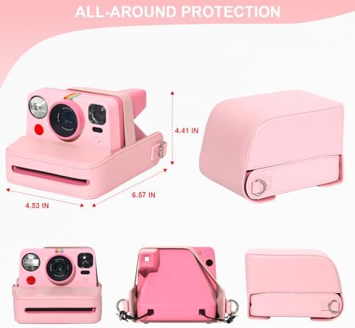 Camera Case for Polaroid Now/Now+ Gen2/3 Instant Film Camera, Pink - Image 4
