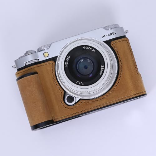 Camera Genuine Leather Half Case ，Compatible with FUJIFILM X-M5 XM5 by Unknown