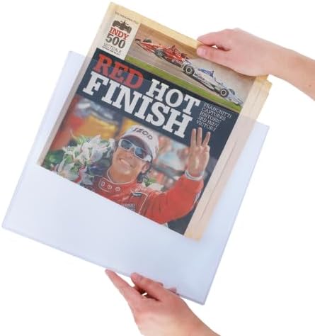 BCW Newspaper Topload Holder 13" x 11" | Rigid PVC Protector for Folded Newspapers & Tabloids | Clear Acid-Free Archival Newspaper Holders | Fits LA Times & Modern Folded Papers | 5-Pack - Image 2