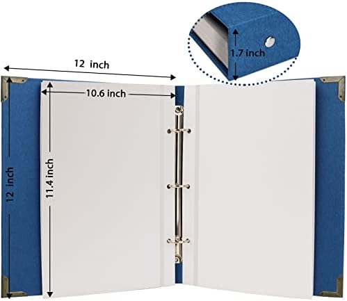 Vienrose 3-Ring Self-Adhesive Photo Album 12x12 In, 60 Pages, Blue - Image 6