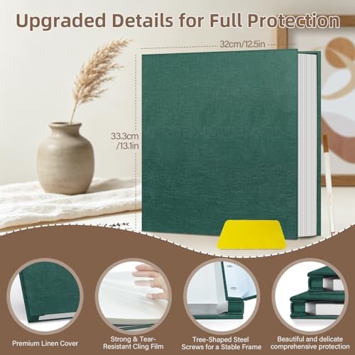 Popotop Photo Album Self Adhesive Scrapbook Album for 4x6 5x7 8x10 Pictures DIY Photo Book as Scrapbooking Supplies Kits, Birthday Gifts for Women Mom Wedding Baby Family Travel - Image 3