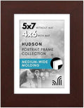 Americanflat 5x7 Picture Frame - Matted to 4x6 - Engineered Wood - Mahogany by Americanflat